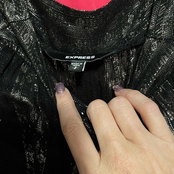 2/$15 Express Metallic Dress blouse! - Picture 3 of 4